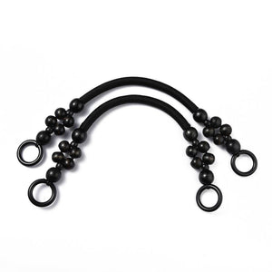 MANICO in CORDA con PERLINE di LEGNO - - LacariaRicami.Store