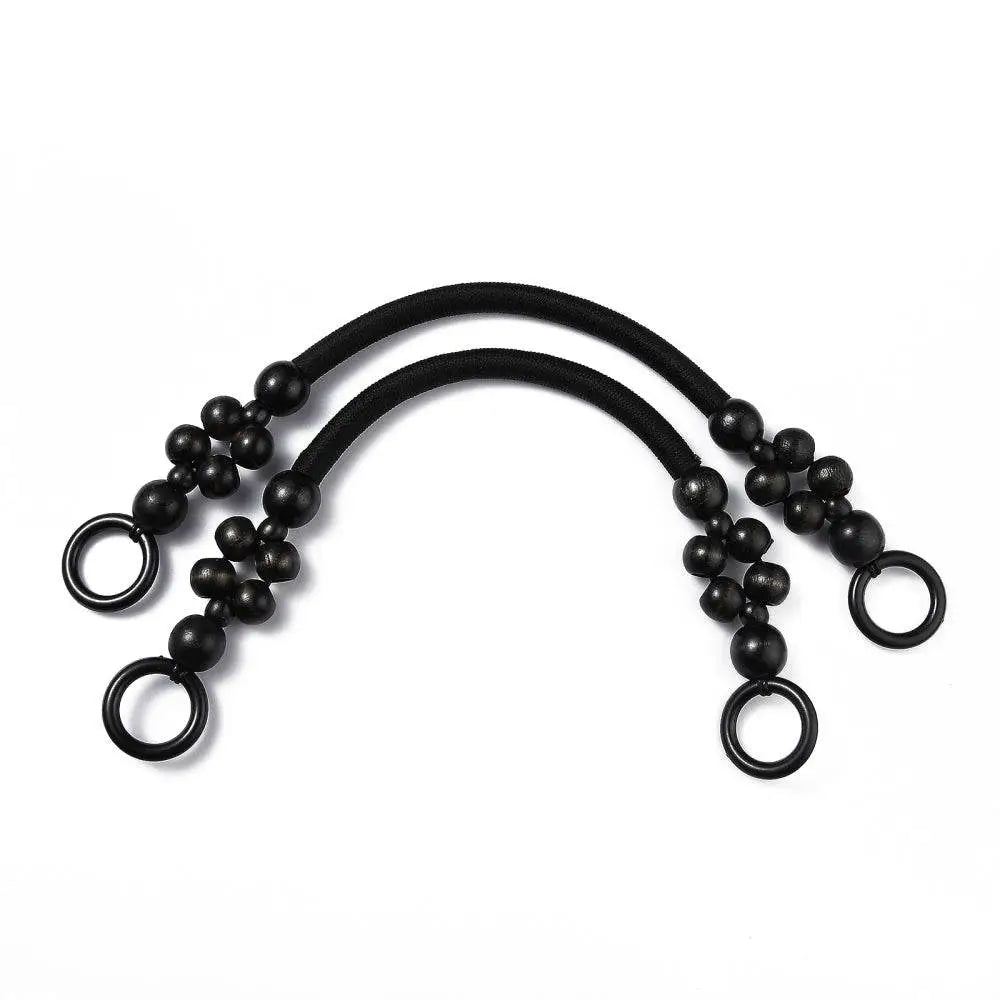 MANICO in CORDA con PERLINE di LEGNO - - LacariaRicami.Store