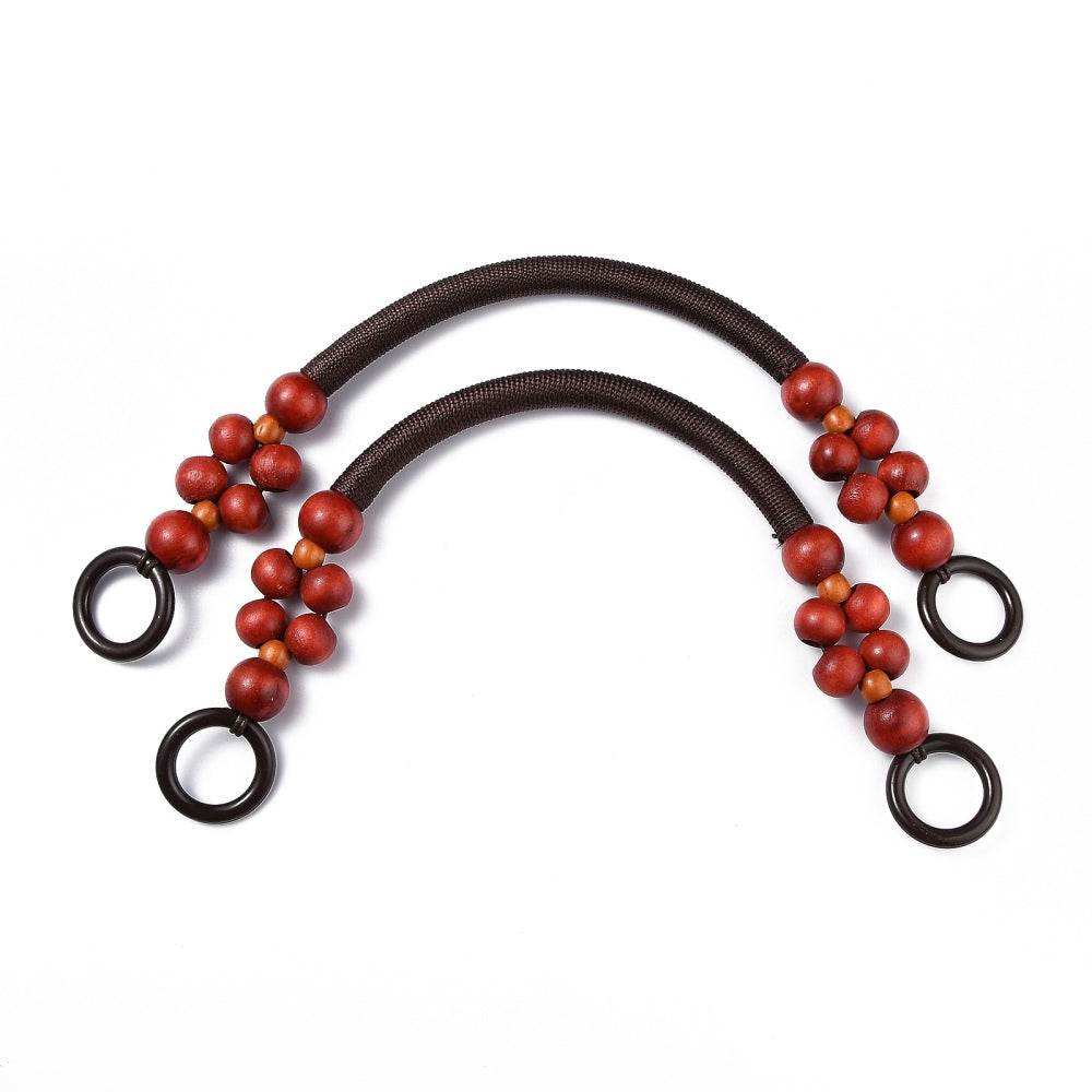 MANICO in CORDA con PERLINE di LEGNO - - LacariaRicami.Store
