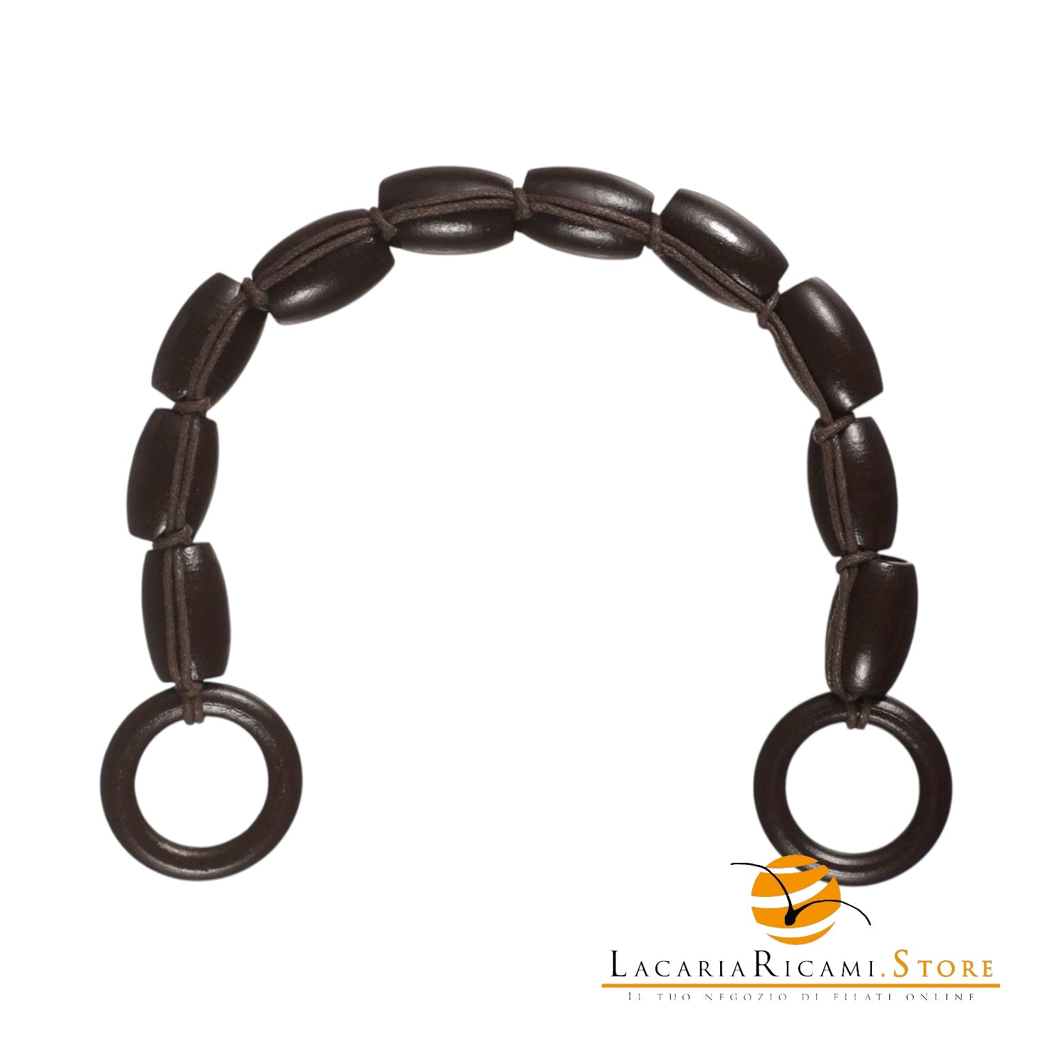 MANICO con Perle di Legno - 40 Cm - Colore: - by LacariaRicami.Store