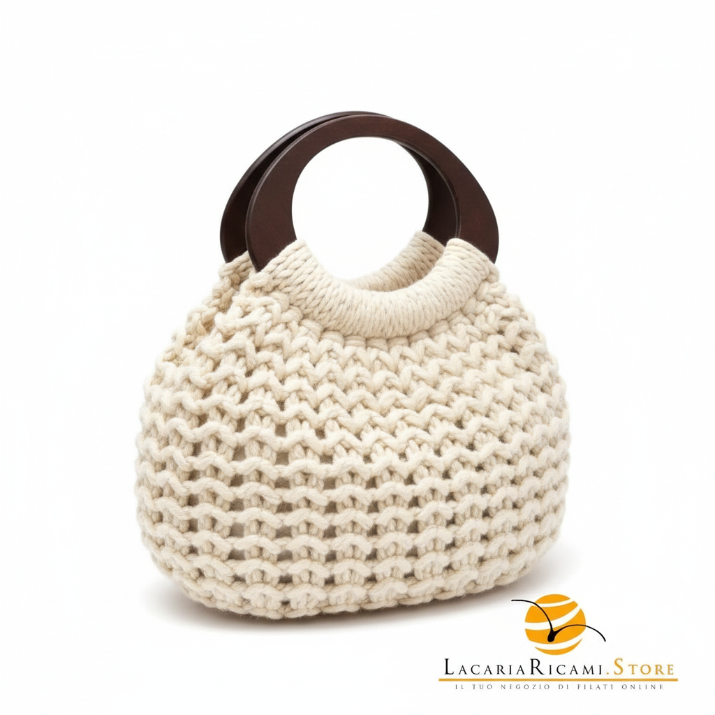 MANICI In Legno 19x14 Cm Per Borse - LacariaRicami.Store