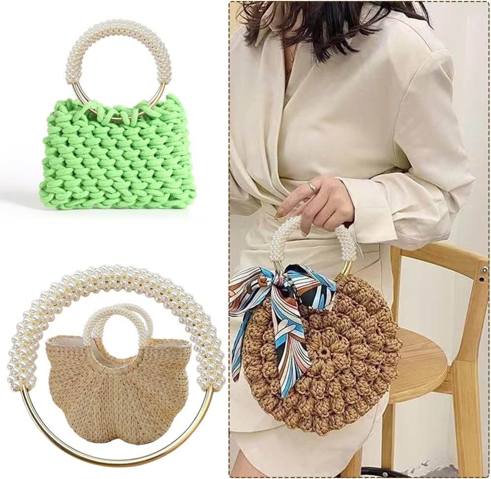 Manico Con Perle Per Borse - MAF Accessories - Colore: - by LacariaRicami.Store