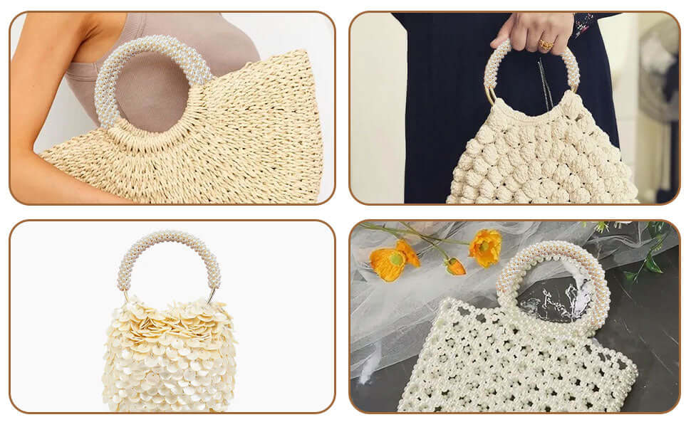 Manico Con Perle Per Borse - MAF Accessories - Colore: - by LacariaRicami.Store