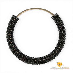 Manico Con Perle Per Borse - MAF Accessories - Colore: ORO-NERO - by LacariaRicami.Store