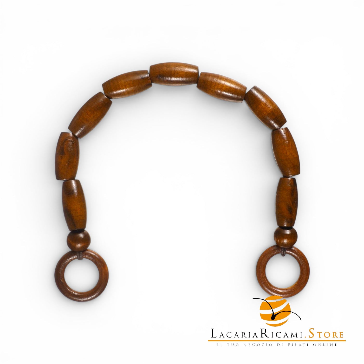 MANICO con Perle di Legno - 49 Cm - Colore: - by LacariaRicami.Store