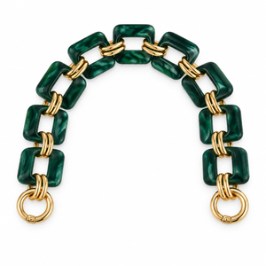 MANICO/CATENA per Borsa In Resina 40 Cm - Colore: 42711 - VERDE MARMORIZZATO - by LacariaRicami.Store