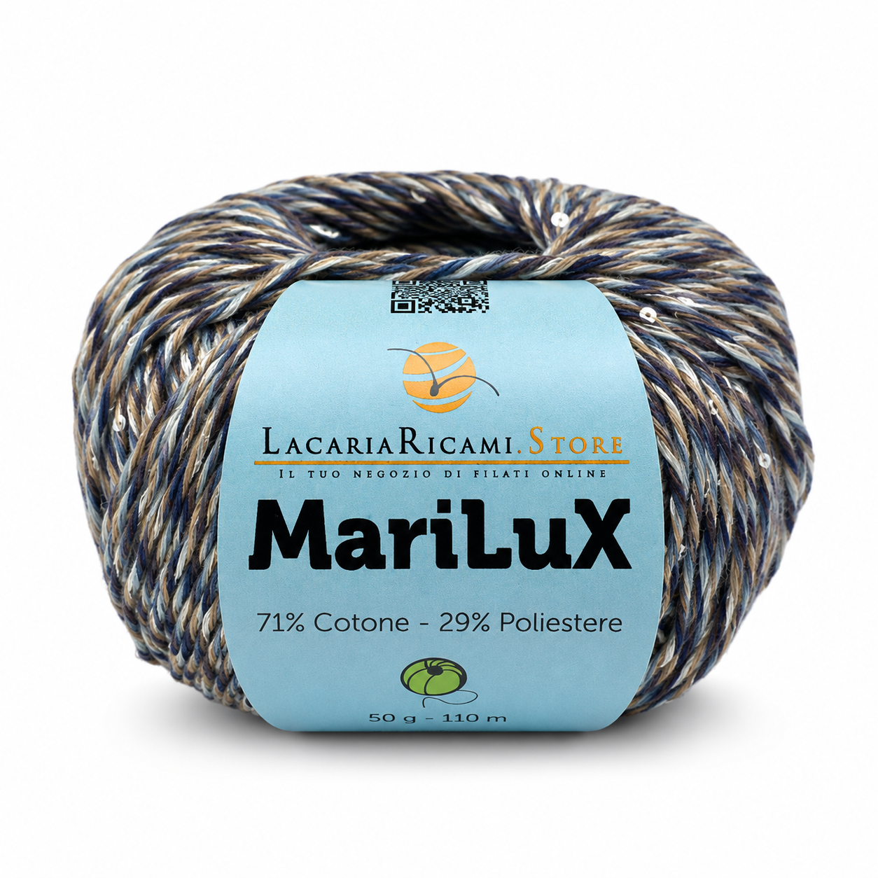 COTONE MariLuX - LacariaRicami.Store - Colore: 32 - AZZURRO MIX - by LacariaRicami.Store