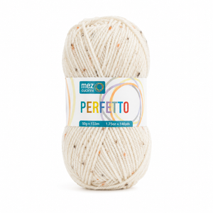 Lana PERFETTO - Mez Cucirini - Colore: P0002 - PANNA MULTICOLOR - by LacariaRicami.Store