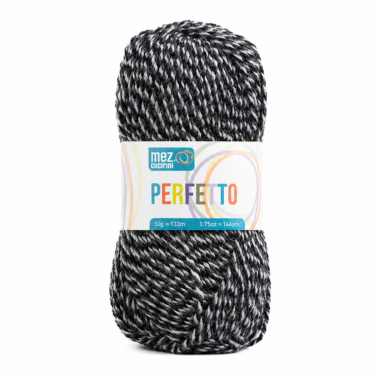 Lana PERFETTO - Mez Cucirini - Colore: P08181 - NERO MISTO - by LacariaRicami.Store