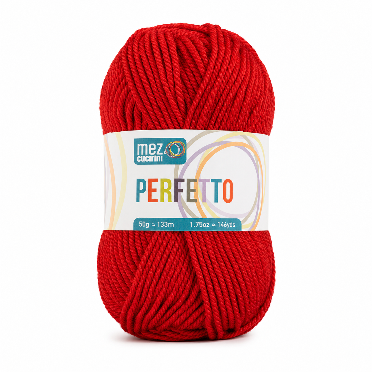 Lana PERFETTO - Mez Cucirini - Colore: P08221 - ROSSO FUOCO - by LacariaRicami.Store