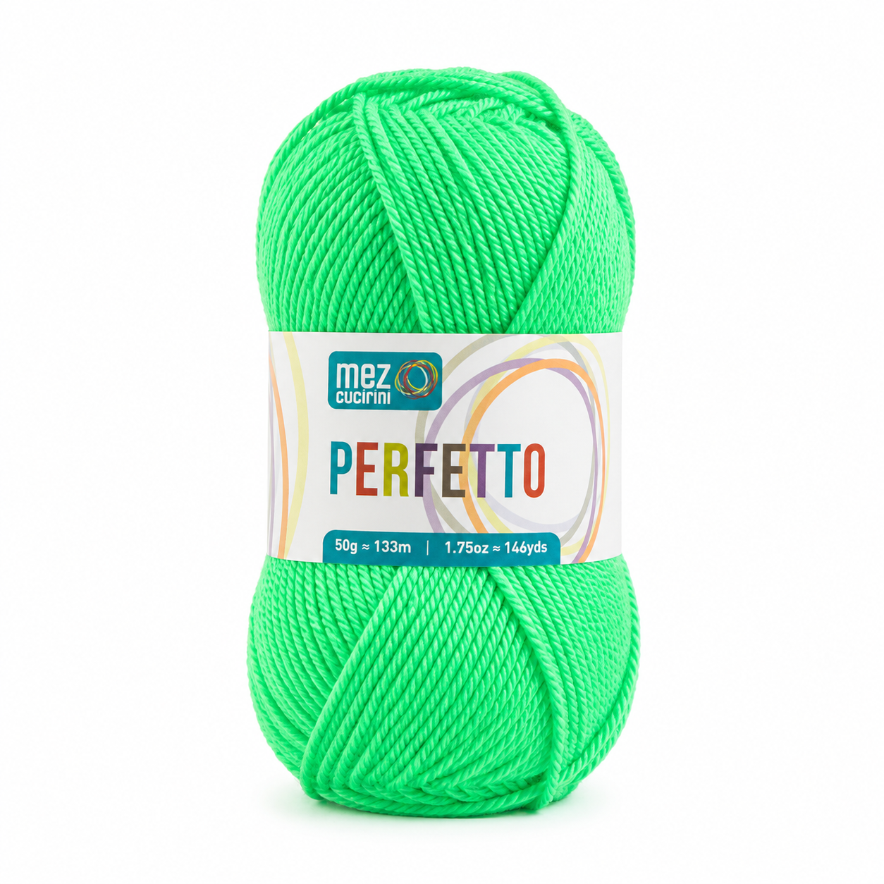 Lana PERFETTO - Mez Cucirini - Colore: P08233 - VERDE NEON - by LacariaRicami.Store