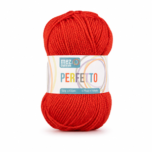 Lana PERFETTO - Mez Cucirini - Colore: P08241 - ROSSO SCARLATTO - by LacariaRicami.Store