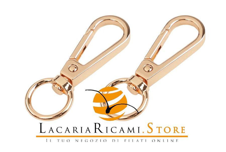 Moschettoni Anello Tondo Girevole - 45x17 mm - - LacariaRicami.Store