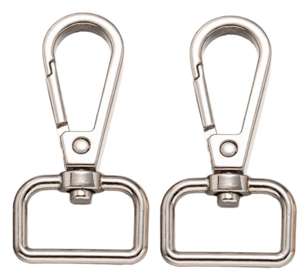 Moschettoni anello a D girevole - 47x32 mm - - LacariaRicami.Store