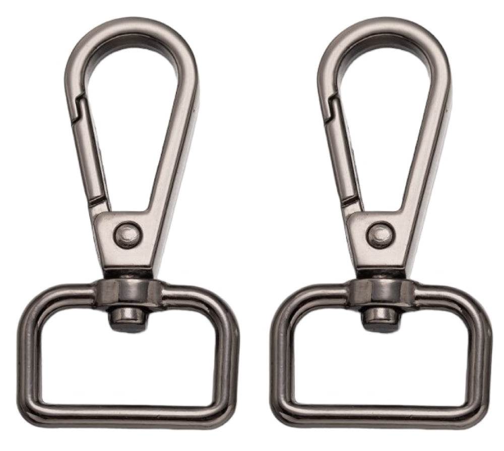Moschettoni anello a D girevole - 47x32 mm - - LacariaRicami.Store