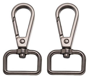 Moschettoni anello a D girevole - 47x32 mm - - LacariaRicami.Store