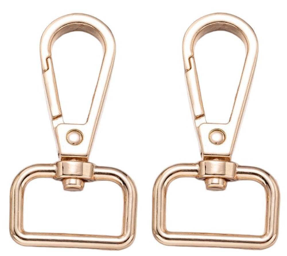 Moschettoni anello a D girevole - 47x32 mm - - LacariaRicami.Store