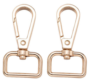 Moschettoni anello a D girevole - 47x32 mm - - LacariaRicami.Store