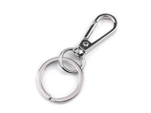 Moschettone a Scatto con Portachiavi 70x30mm - - LacariaRicami.Store