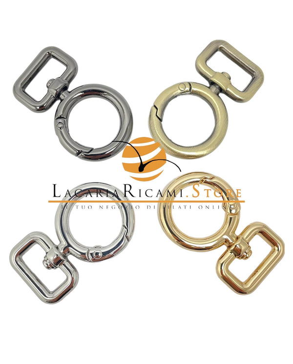 MOSCHETTONE CON AGGANCIO PER FIBIA 26 mm - - LacariaRicami.Store