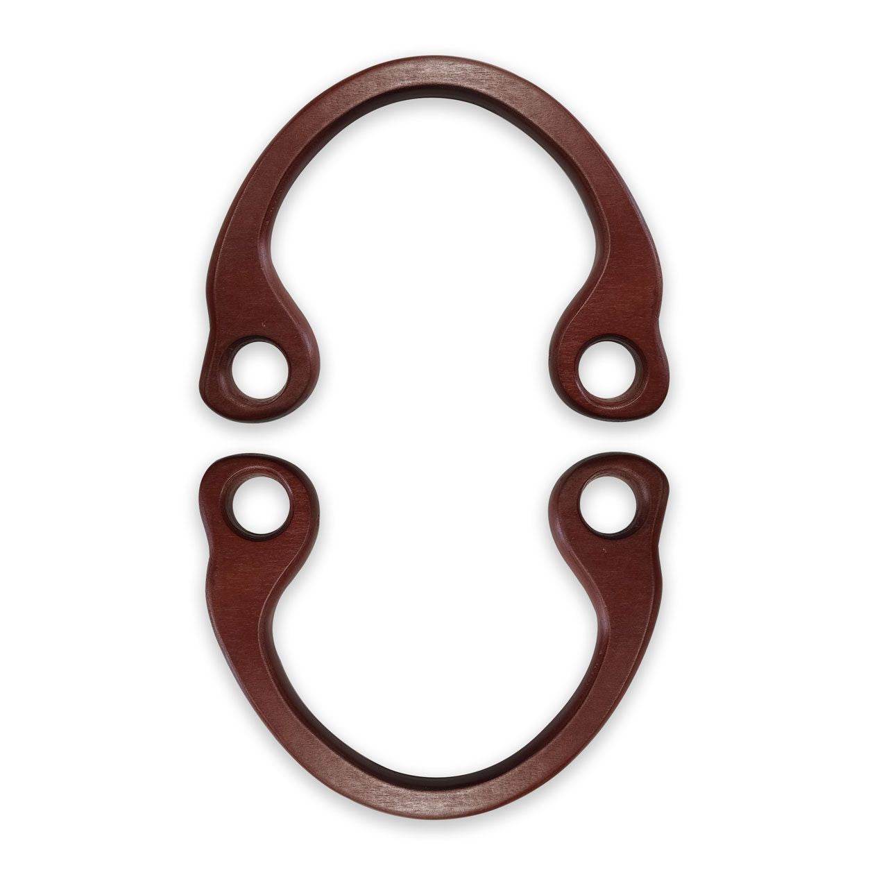 MANICI IN LEGNO MEZZALUNA 17x14 Cm - - LacariaRicami.Store