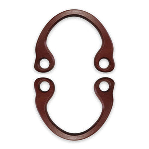 MANICI IN LEGNO MEZZALUNA 17x14 Cm - - LacariaRicami.Store