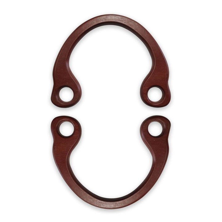 MANICI IN LEGNO MEZZALUNA 17x14 Cm - - LacariaRicami.Store