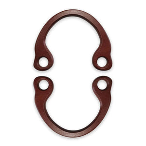MANICI IN LEGNO MEZZALUNA 17x14 Cm - - LacariaRicami.Store