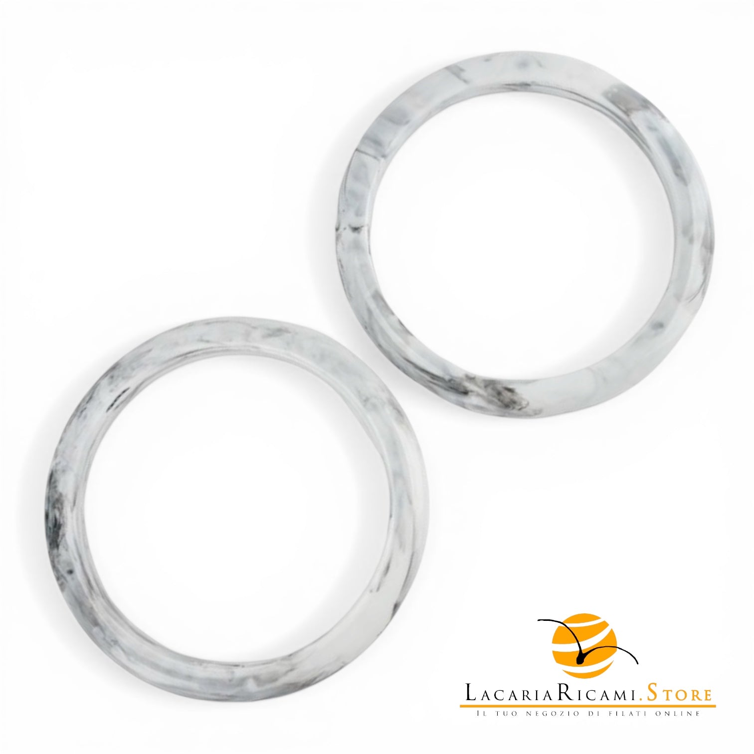 Manici In Plastica Vintage Per Borse - MAF Accessories - Colore: BIANCO - by LacariaRicami.Store