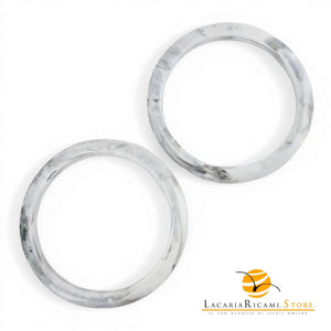 Manici In Plastica Vintage Per Borse - MAF Accessories - Colore: BIANCO - by LacariaRicami.Store