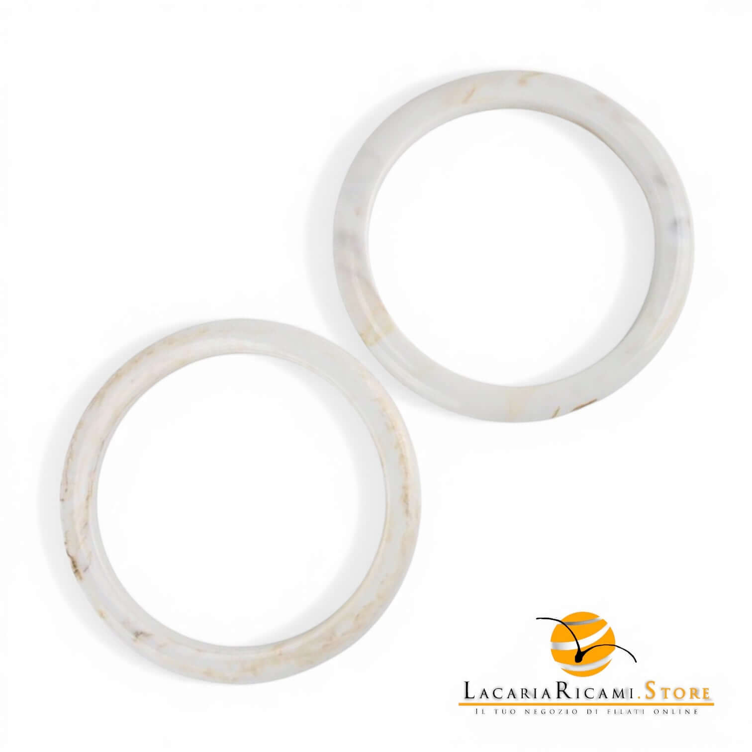 Manici In Plastica Vintage Per Borse - MAF Accessories - Colore: LATTE - by LacariaRicami.Store