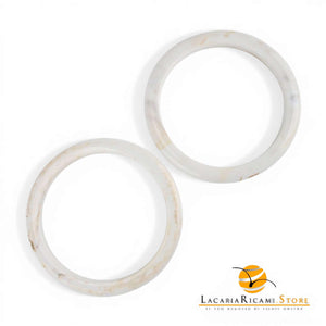 Manici In Plastica Vintage Per Borse - MAF Accessories - Colore: LATTE - by LacariaRicami.Store