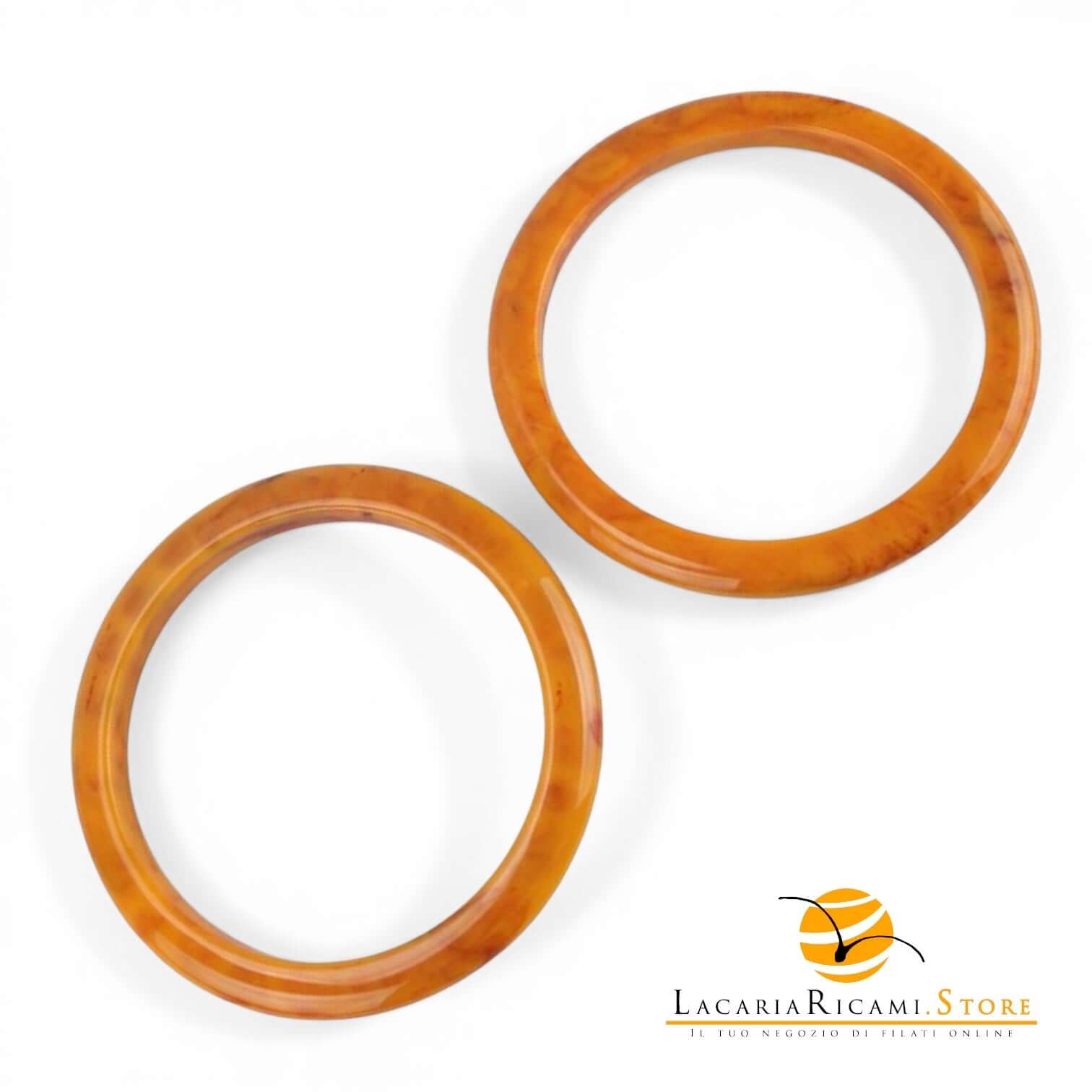 Manici In Plastica Vintage Per Borse - MAF Accessories - Colore: SENAPE - by LacariaRicami.Store