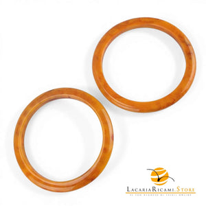 Manici In Plastica Vintage Per Borse - MAF Accessories - Colore: SENAPE - by LacariaRicami.Store