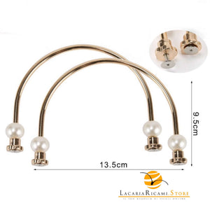 Manici ARCO con Perla Metallici - MAF Accessories - Colore: 27145 - ORO - by LacariaRicami.Store