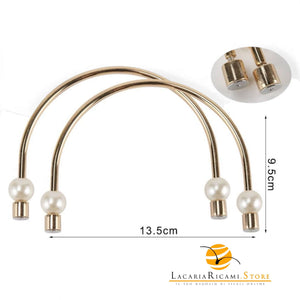 Manici ARCO con Perla Metallici - MAF Accessories - Colore: 27152 - ORO - by LacariaRicami.Store