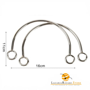 Manici ARCO Metallici - MAF Accessories - Colore: ARGENTO - by LacariaRicami.Store