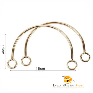 Manici ARCO Metallici - MAF Accessories - Colore: ORO - by LacariaRicami.Store