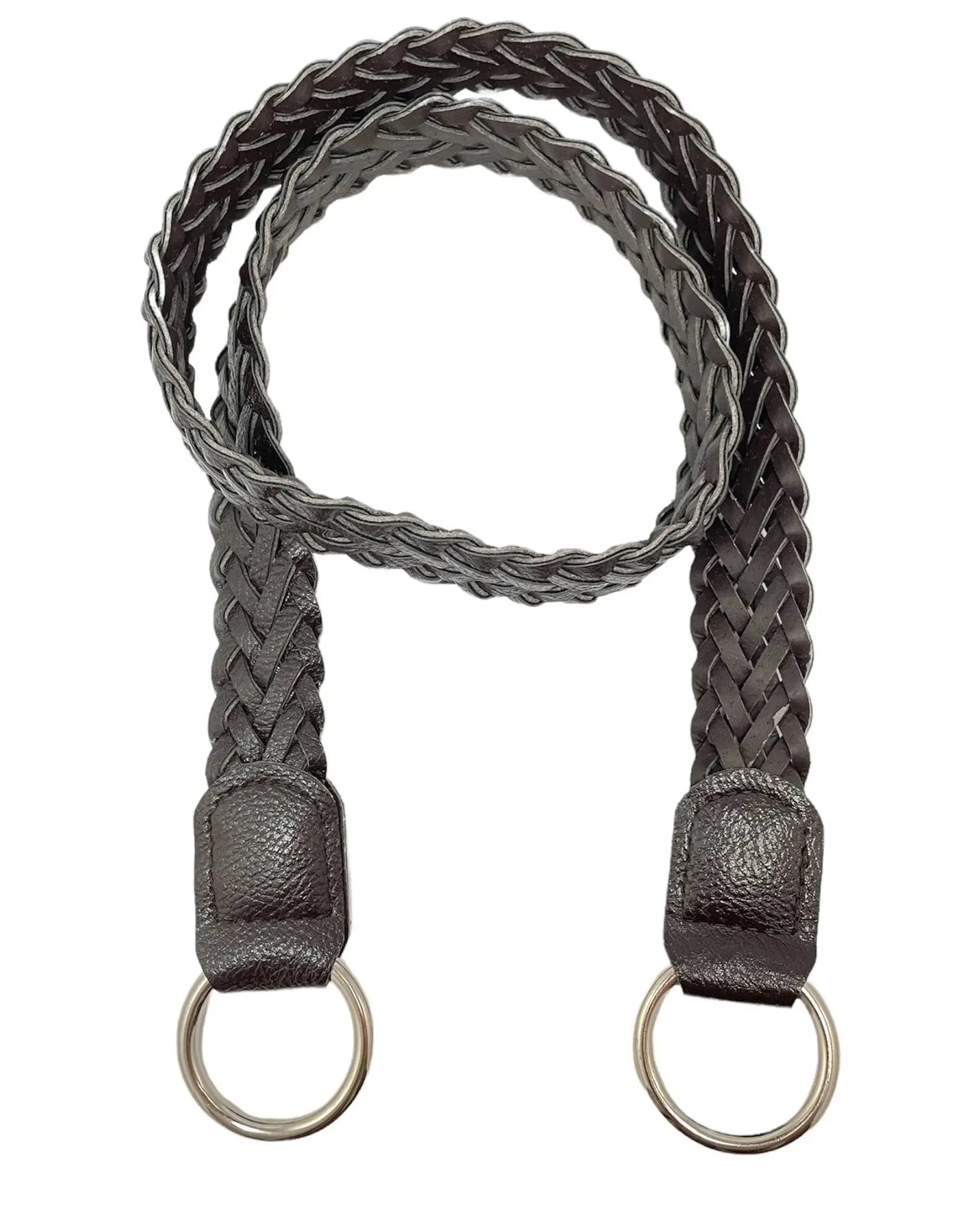 Tracolla Intrecciata Per Borsa Con Anelli In Metallo 90x3 Cm - - LacariaRicami.Store