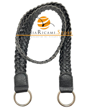Tracolla Intrecciata Per Borsa Con Anelli In Metallo 90x3 Cm - - LacariaRicami.Store