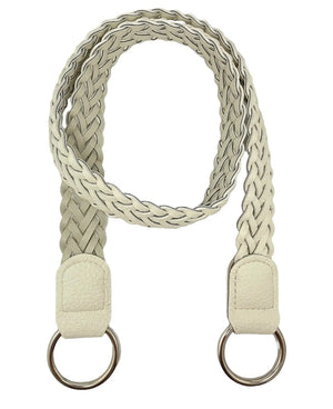 Tracolla Intrecciata Per Borsa Con Anelli In Metallo 90x3 Cm - - LacariaRicami.Store