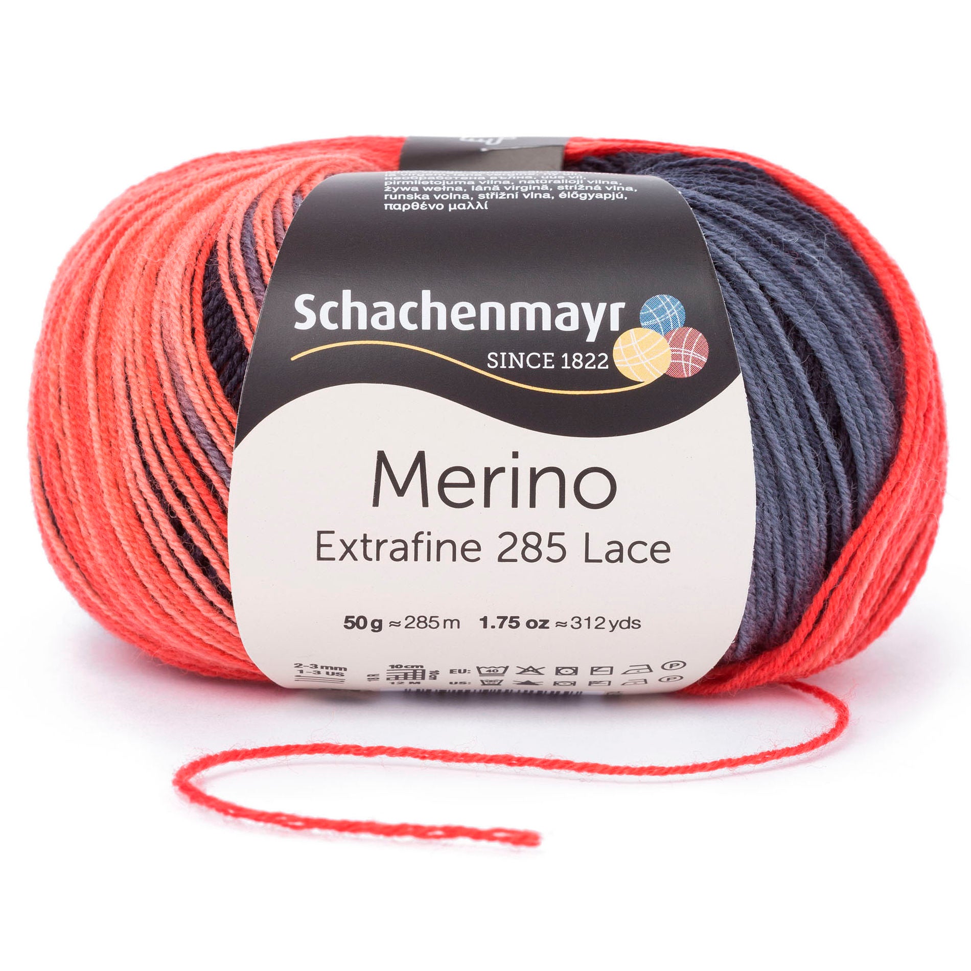Lana MERINO EXTRAFINE 285 LACE - Schachenmayr - 00582 - Coccinella - LacariaRicami.Store