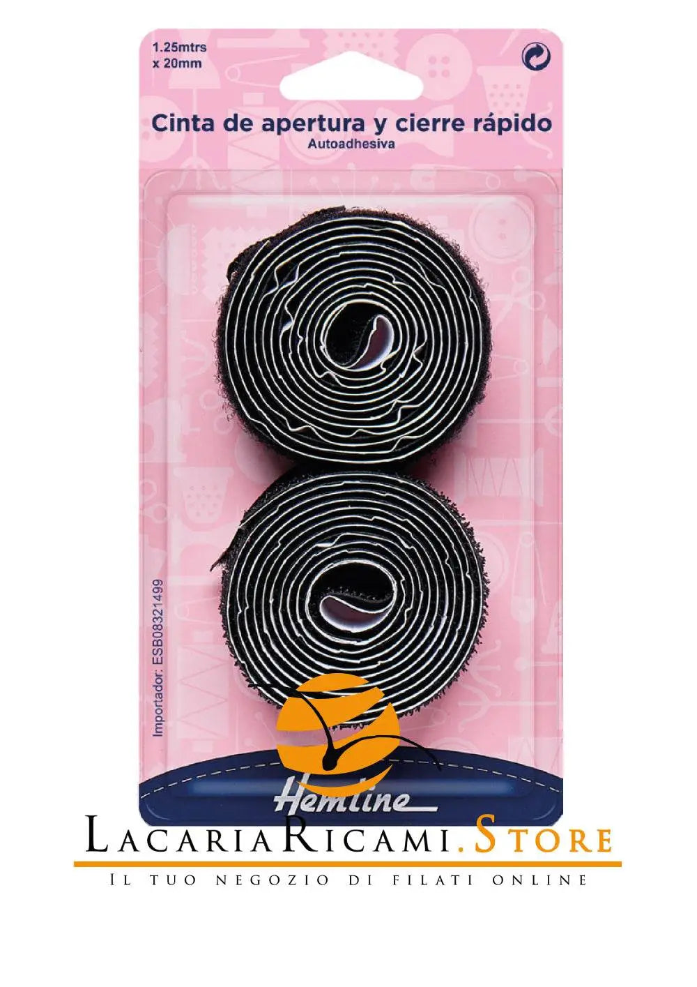 NASTRO a Strappo Autoadesivo 1,25 metri x 20 mm - Hemline - - LacariaRicami.Store