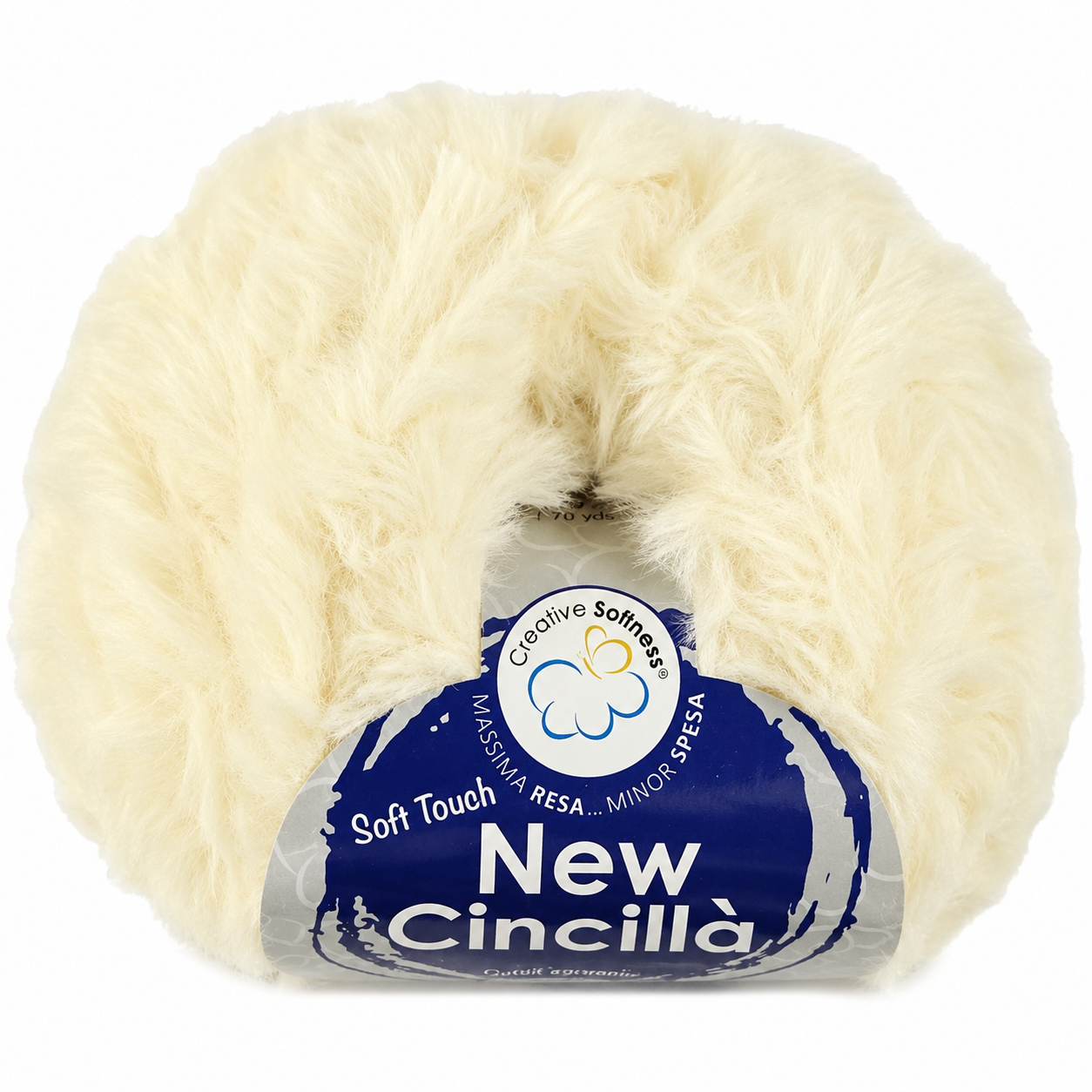 MICROFIBRA New Cincillà - Miss Tricot Filati - Colore: 08 - PANNA - by LacariaRicami.Store