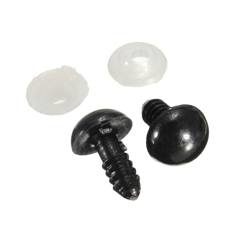 OCCHI di Sicurezza PER AMIGURUMI - Colore: OCCHI NERI (40pz) - 5 mm - by LacariaRicami.Store