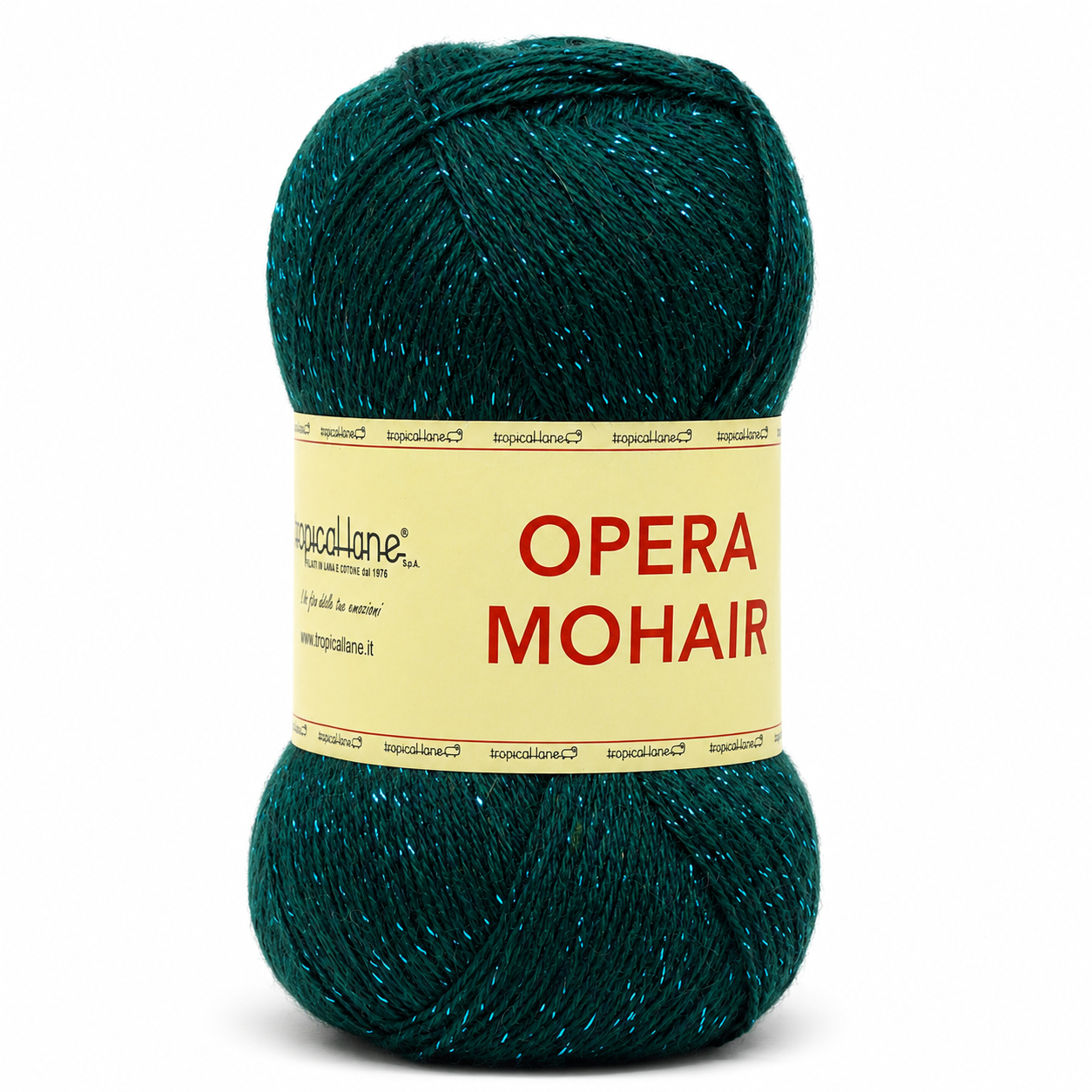 LANA Opera Mohair - Tropical Lane - Colore: 225 - VERDE SCURO LUREX VERDE - by LacariaRicami.Store