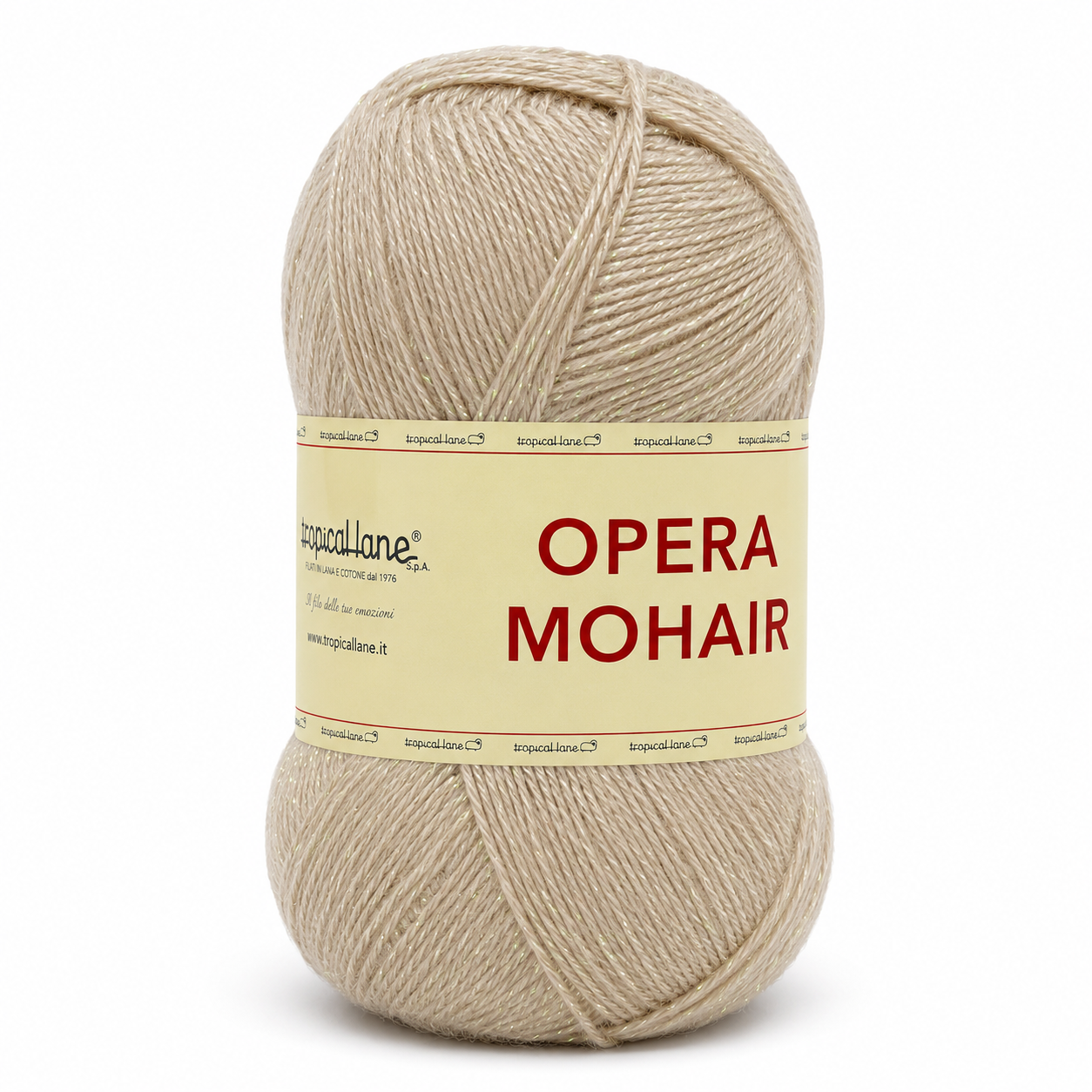 LANA Opera Mohair - Tropical Lane - Colore: 227 - ECRÚ LUREX ARGENTO - by LacariaRicami.Store