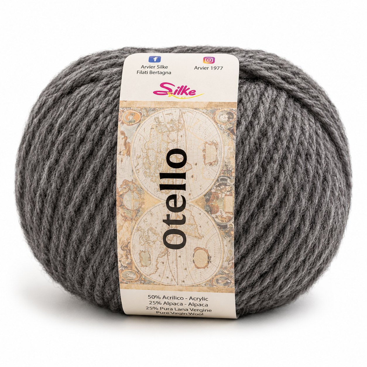 Lana Otello - Silke - Colore: 76 - GRIGIO - by LacariaRicami.Store