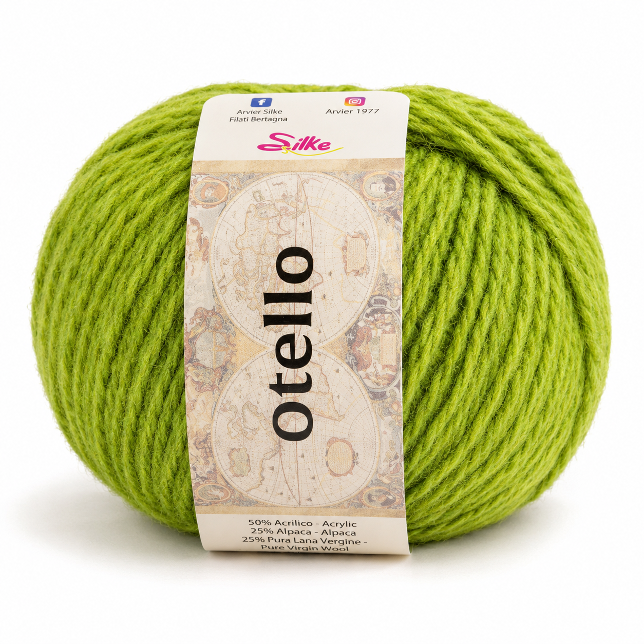 Lana Otello - Silke - Colore: 81 - VERDE ACIDO - by LacariaRicami.Store