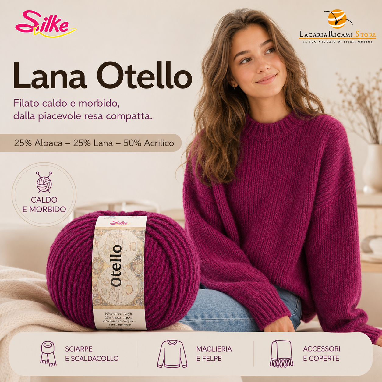 Lana Otello - Silke - Colore: - by LacariaRicami.Store